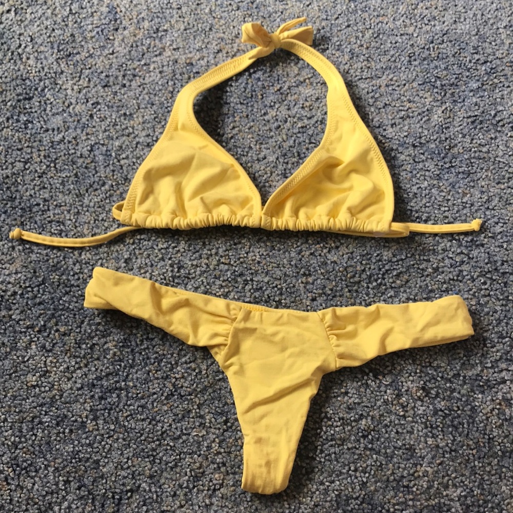 yellow bikini